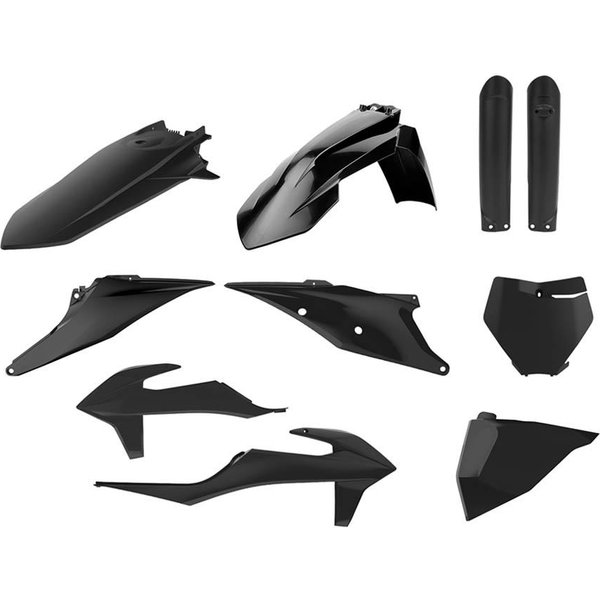 Polisport Full Plastics Kit - KTM SX 125/150/250 & SXF 250/350/450 & XC/XC-F 125/250/300/350/450 2019-22 - Black
