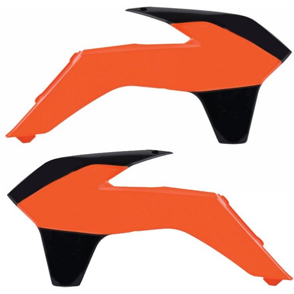 Polisport Radiator Scoops - KTM SX/SXF 2013-15, SX250 2016, EXC/EXC-F 2014-16, XC/XC-F 2016 Orange/Black