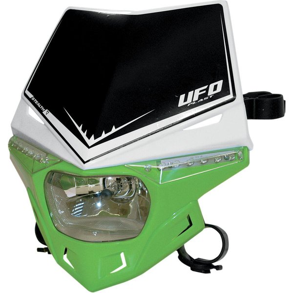 PF01715#W026 - UFO Dual Color Stealth Headlight Front Green/White
