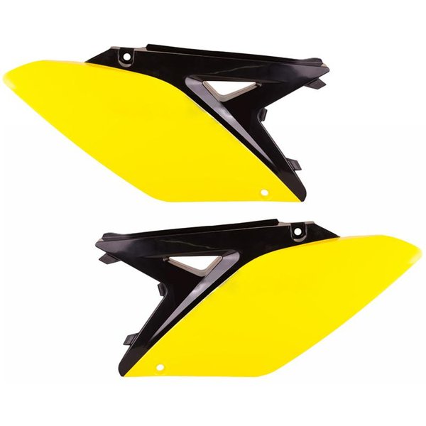 Polisport Side Panels - Suzuki RMZ250 2010-18 - Black/ Yellow