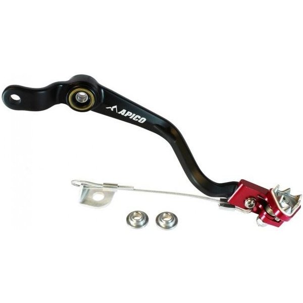 Apico Forged Brake Pedal - Gas Gas Enduro EC 125/250 2012-13, EC 300/450F 2013 - Black/ Red
