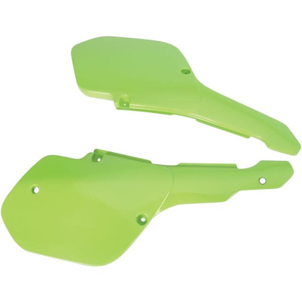 KA02704#026 - UFO Side Panels For Kawasaki KX125 E 1987 - KX Green