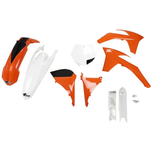 KTKIT509F@999 - UFO Replacement Plastics Kit For KTM SX125 2011 - Black/OEM/Orange/White