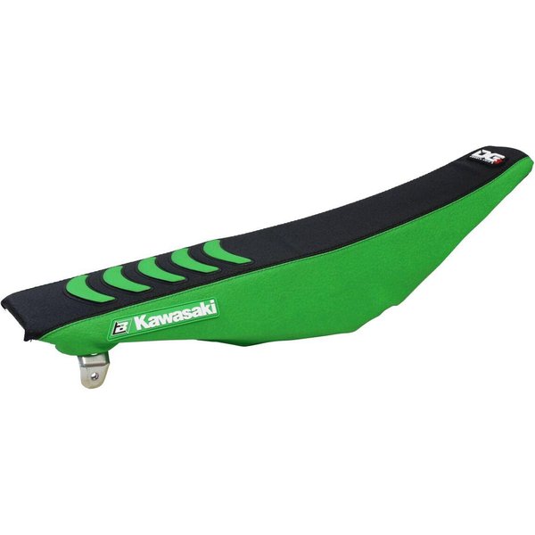1431H - Blackbird Double Grip 3 Seat Cover For Kawasaki KXF250 2013-2020 - Black/Green