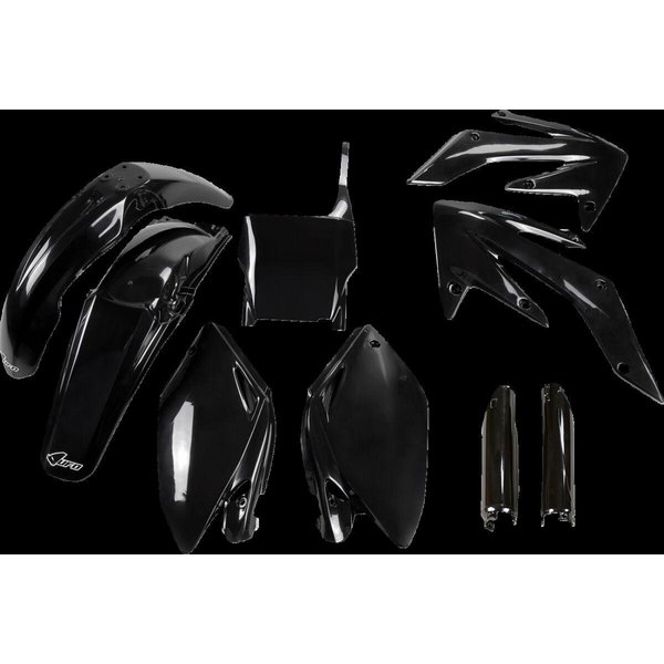 HOKIT104F@001 - UFO Replacement Plastics Kit For Honda CRF250R 2004-2005 - Black
