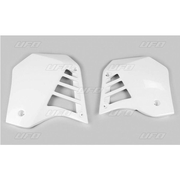 YA02803#046 - UFO Radiator Scoops For Yamaha YZ125 1987-1988 - White