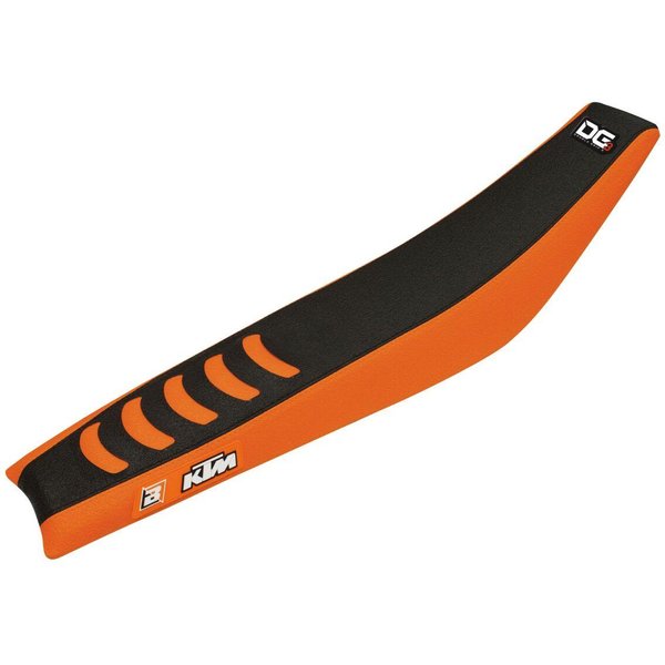 1511H - Blackbird Double Grip 3 Seat Cover For KTM EXC125 1998-2007 - Black/Orange
