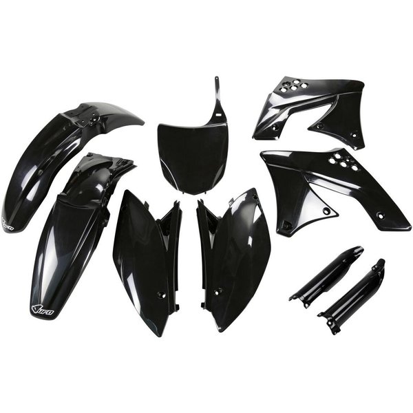 KAKIT212F@001 - UFO Replacement Plastics Kit For Kawasaki KXF250 2009-2012 - Black/OEM 2009