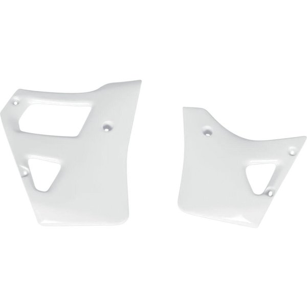 YA02815#046 - UFO Replacement Radiator Scoops For Yamaha YZ125 1989-1992 - White