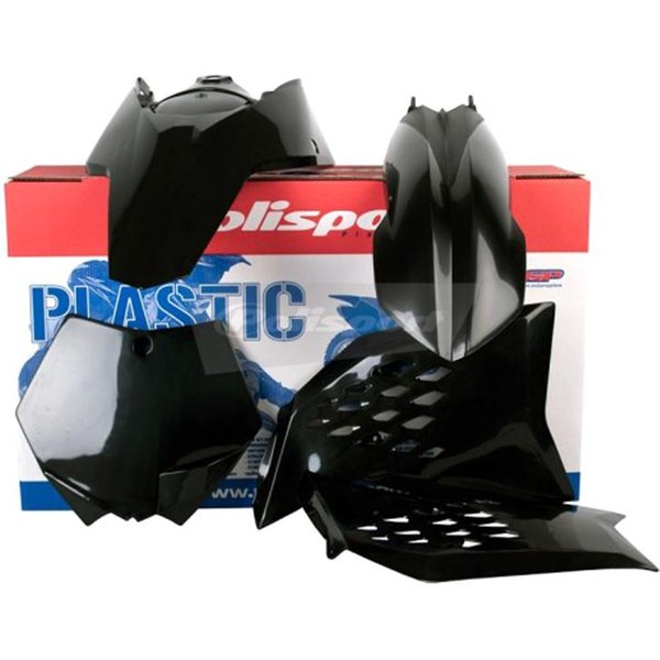 Polisport Plastics Kit - KTM SX 125/250 2007-10 SXF 250/450 2007-10 - Black