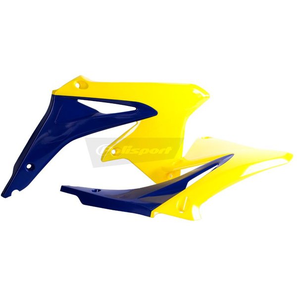 Polisport Radiator Scoops - Suzuki RMZ450 2008-17 - Blue/ Yellow