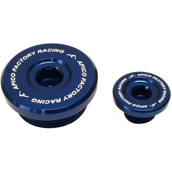 Apico Engine Plugs - Kawasaki KXF250 2004-10, Suzuki RMZ250 2004-06 - Blue