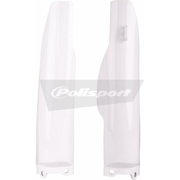 Polisport Lower Forks Guards - Kawasaki KX 125/250 2004-08, KXF 250/450 2004-05 - White