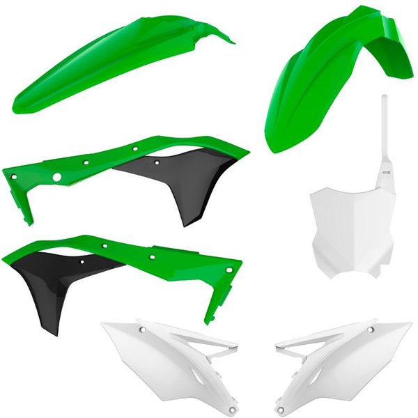 Polisport Plastics Kit - Kawasaki KXF250 2017-20 - OEM '17 (Green/White)