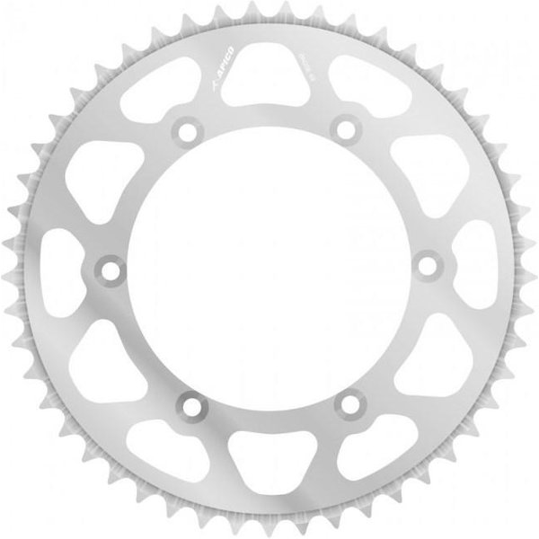 Apico Evolite Rear Sprocket - Kawasaki KX 125/250 1980-2008, KXF 250/450 2004-23 - Silver/ 50T