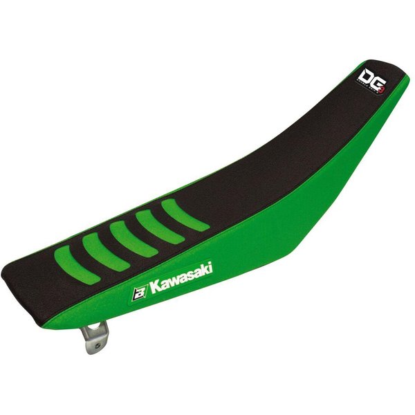 1430H - Blackbird Double Grip 3 Seat Cover For Kawasaki KXF250 2009-2012 - Black/Green