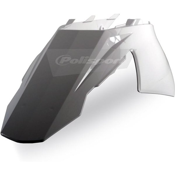 Polisport Rear Fender/ Side Panels - Gas Gas EC125-450 2007-09 - White