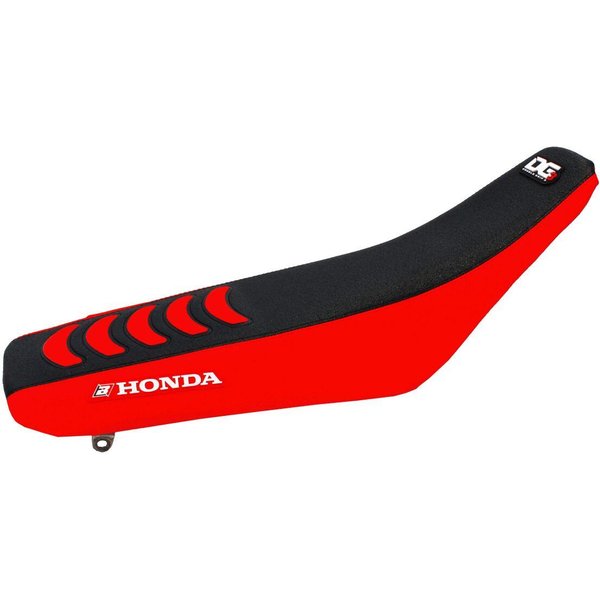 1134H - Blackbird Double Grip 3 Seat Cover For Honda CR125 2002-2007 - Black/Red