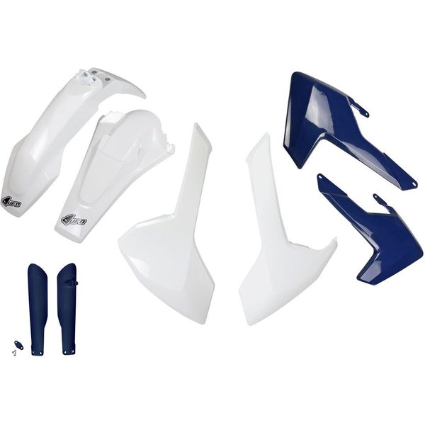 HUKIT618F@999 - UFO Replacement Plastics Kit For Husqvarna FE250 2017-2019 - Blue/OEM 2017/White