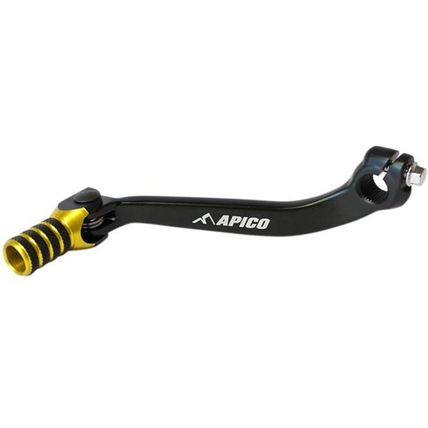 Apico Elite Gear Pedal - Suzuki RMZ250 2007-22 - Black/ Yellow