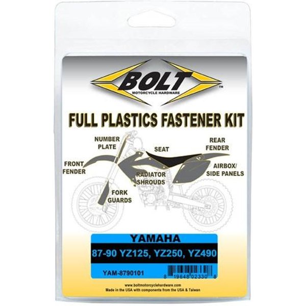 Bolt Hardware Plastic Fastener Kit - Yamaha YZ 125/250 1987-90