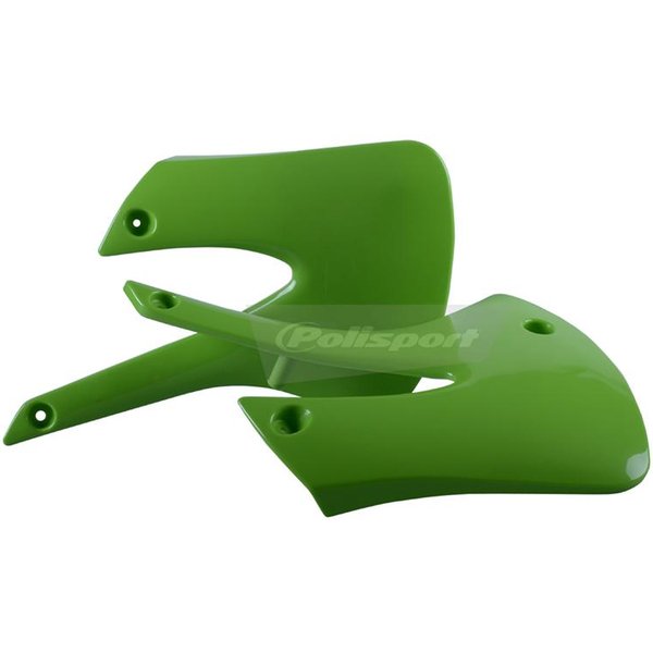 Polisport Radiator Scoops - Kawasaki KX 85/100 2001-13 - Green
