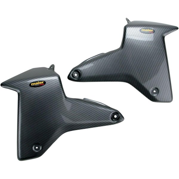 17805-30 - Maier Radiator Scoops For Suzuki LT-R 450 2X4 2006-2009 - Black/Carbon Fiber