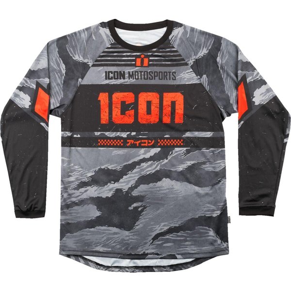 2824-0092 - Icon Tiger’s Blood Jersey Medium - Black/Camo Grey