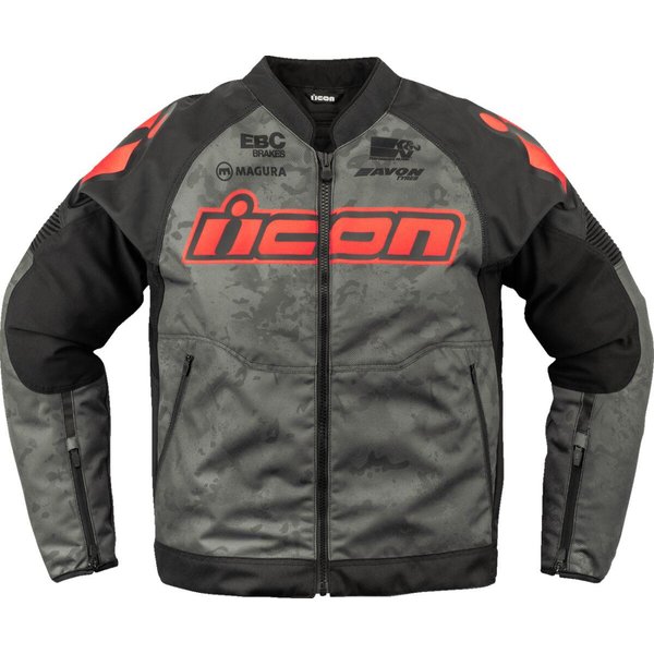 2820-6713 - Icon Overlord3 Magnacross Jacket Medium - Black/Camo Grey/Red