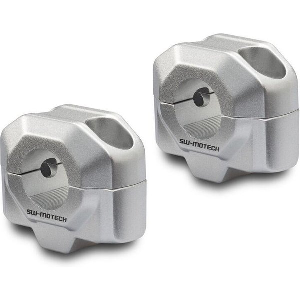 LEH000392200120S - SW Motech 22mm Handlebar Risers 20.0 mm (7/8") - Silver