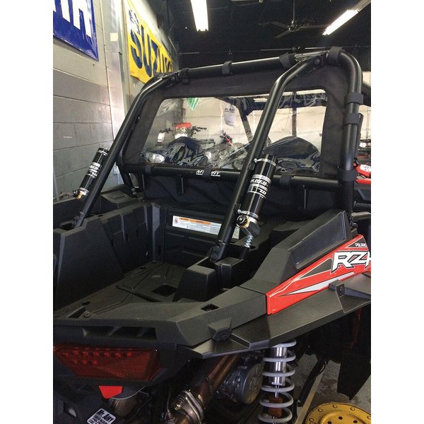 RZR15RW-11 - Moose Racing UTV Windscreen For Polaris Ranger RZR 570 4X4 2015-2016 Rear - Black/Clear