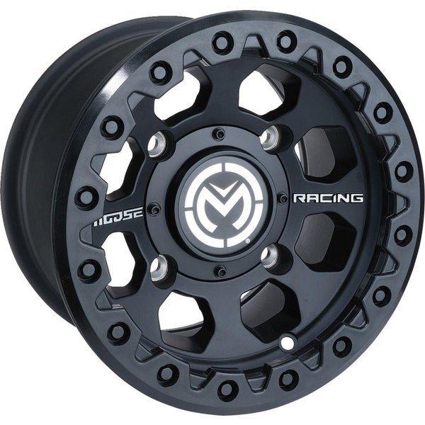23MO127110SB4 - Moose Racing 23X Wheel For Kawasaki KVF650 I 4X4 2006-2014 Front 12x7" - Black/Satin