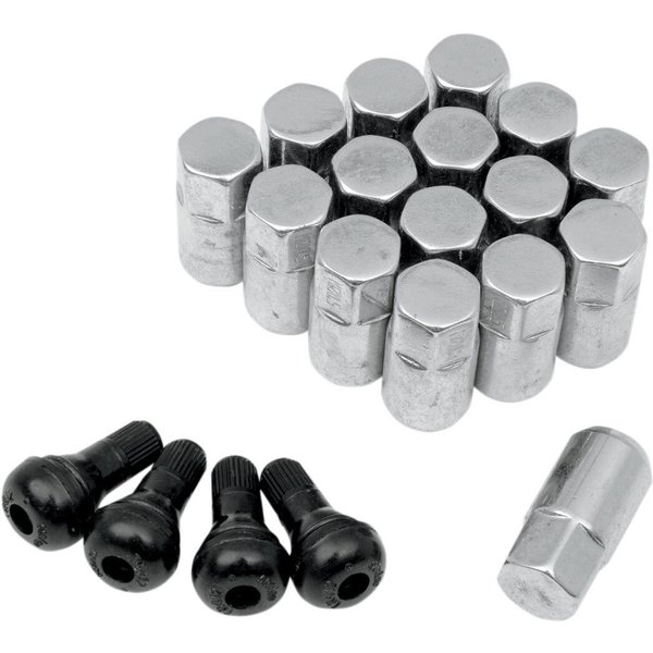 SP300MO207 - Moose Racing ATV/UTV Wheel Lugnut Kit For Polaris General 1000 2017 - Chrome/Silver