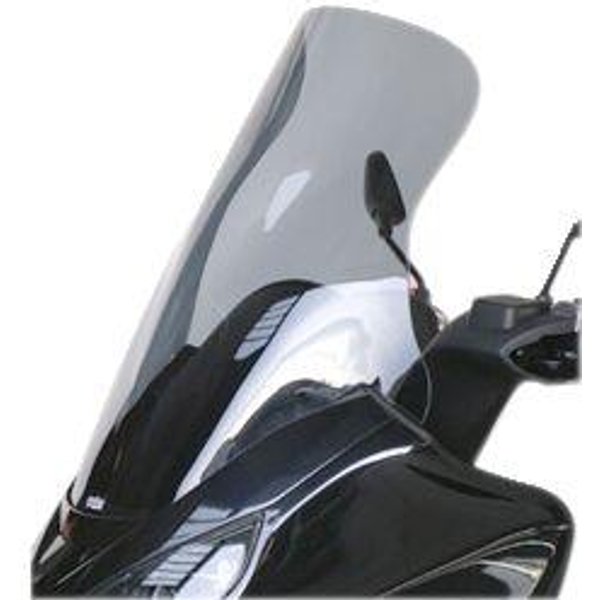 BP007GTFG - Bullster Windshield/Windscreen For Piaggio MP3 125 2007-2008 71.5 cm (28-1/8") - Grey Smoke