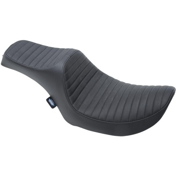 0805-0136 - Drag Specialties Predator III Seat For Harley Davidson FXR 1340 1986-1994 Classic Stitch - Black