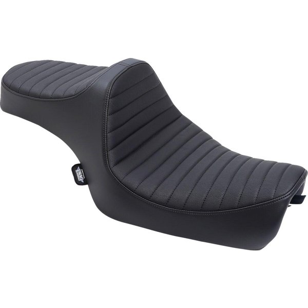 0804-0730 - Drag Specialties Predator III Seat For Harley Davidson XL 1200 C 2004-2020 Classic Stitch - Black