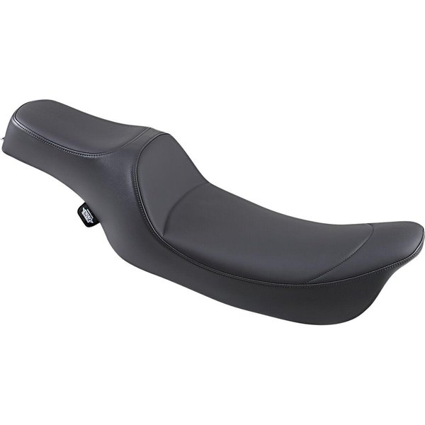 0801-1127 - Drag Specialties Extended Reach 2 Up Smooth Predator Seat For Harley Davidson FLHR 1340 1997-1998 - Black