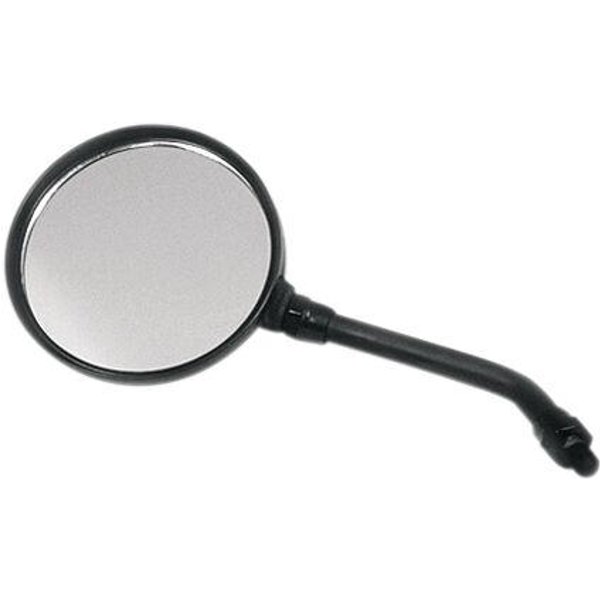 20-29605 - Emgo Round Kawasaki KZ Style Universal Mirror For Kawasaki KZ 1000 - Black/Black Satin