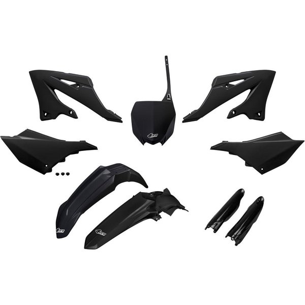 YAKIT324F@001 - UFO Plastics Kit For Yamaha YZ125 2022-2025 - Black