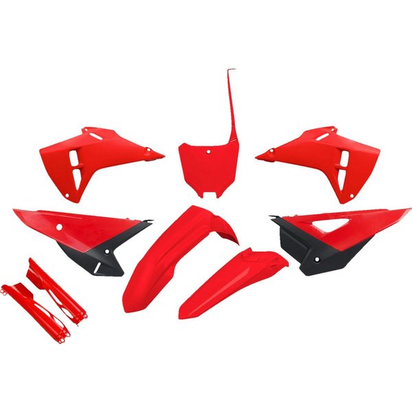 HOKIT127F@999 - UFO Plastics Kit For Honda CRF250R 2025 - Black/Red