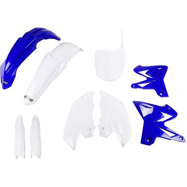 YAKIT312F@999W - UFO Restyled Plastics Kit For Yamaha YZ125 2003-2014 - Blue/OEM 2013/White