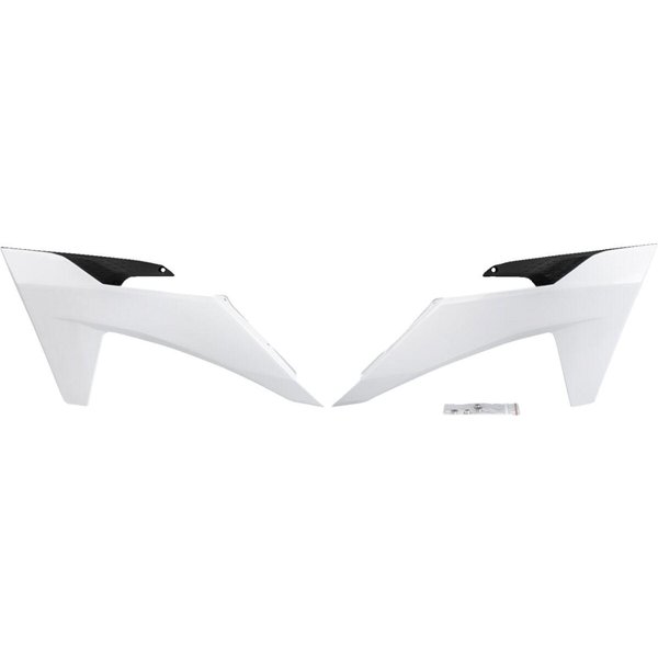 KT05011#042 - UFO Radiator Scoops For KTM EXC150 TBI 2024-2025 - Black/White