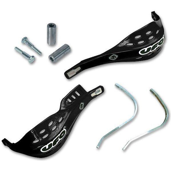 PM01625#001 - UFO Jumpy Supermotard Hand Guards For Pro Taper Handlebars - Black