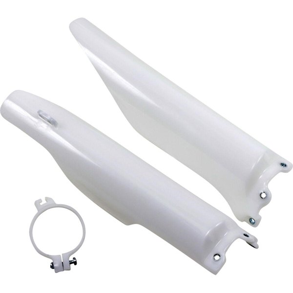 KA03760#280 - UFO Fork Guards For Kawasaki KX125 2004-2008 - White