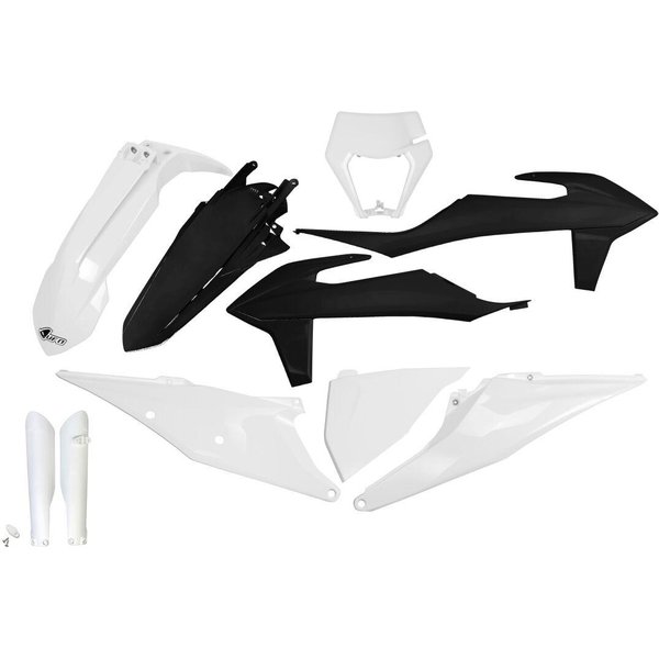 KTKIT527F@999S - UFO Plastics Kit For KTM EXC150 TPI 2020-2023 - Black/White