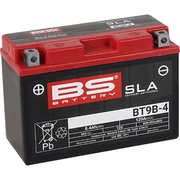 300642 - BS Battery SLA AGM Battery For MBK Evolis 125 2014-2016 - Black