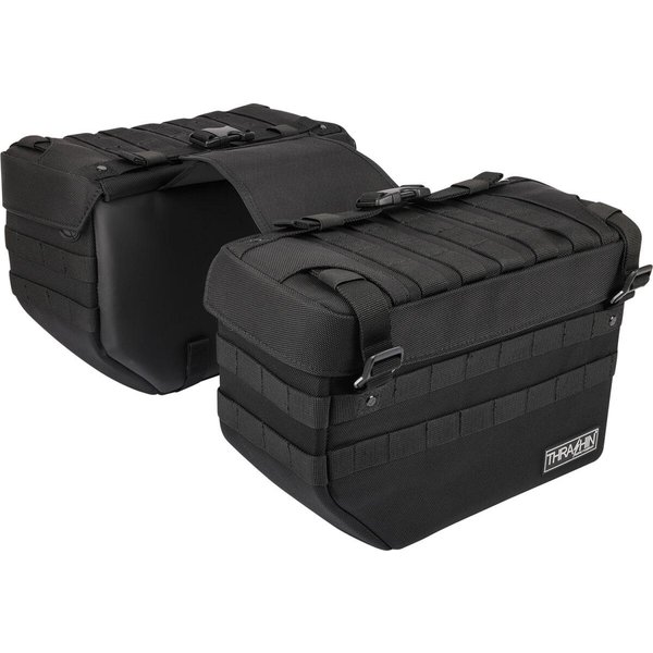 TSB-0008 - Thrashin Supply Co Expedition Saddlebags For Harley Davidson FLD 1690 2012-2013 - Black