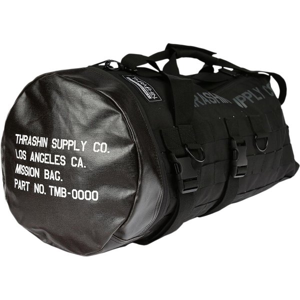 TMB-0000 - Thrashin Supply Co Mission Duffle Bag With Rain Cover - Black