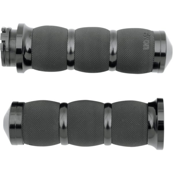 AIR-90-ANO - Avon Grips 3-Ring Air Cushioned Grips For Harley Davidson FLD 1690 2012-2013 - Black