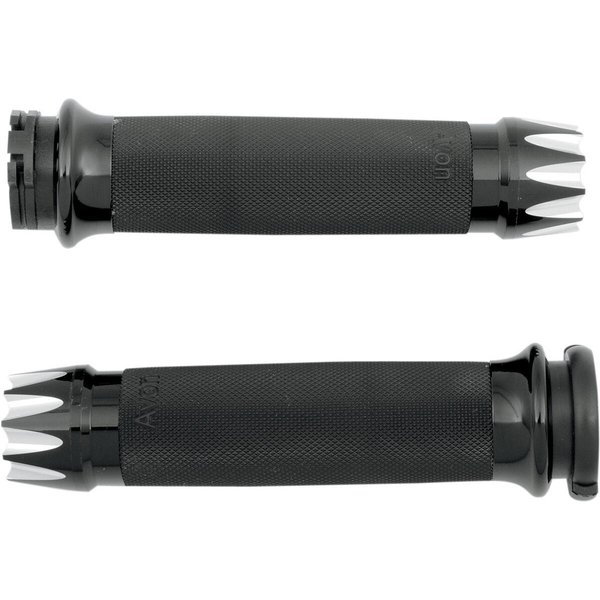 CC-86-ANO-EX - Avon Grips Excalibur Custom Grips For Harley Davidson FLD 1690 2012-2013 - Black